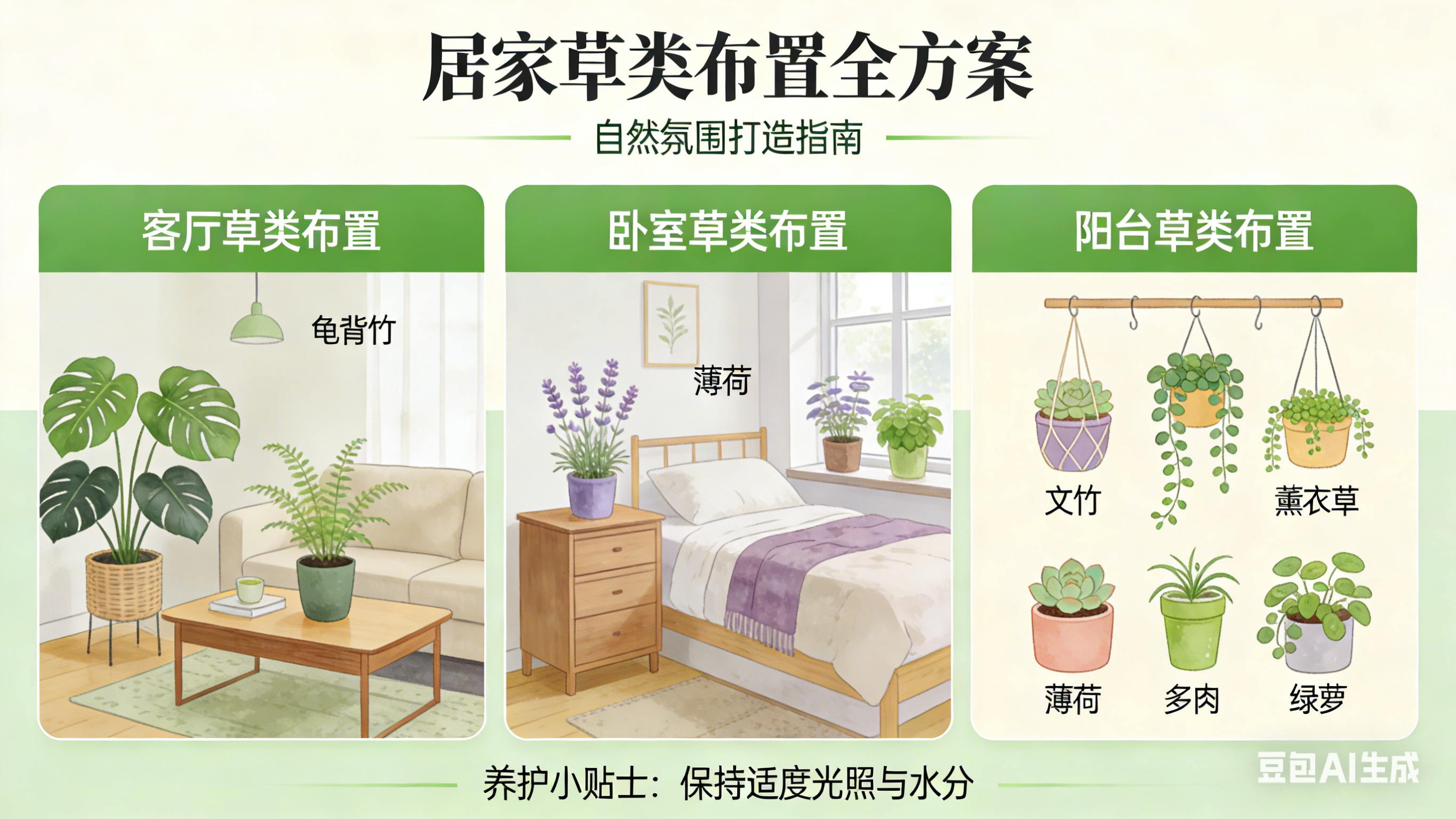 居家草类布置方案